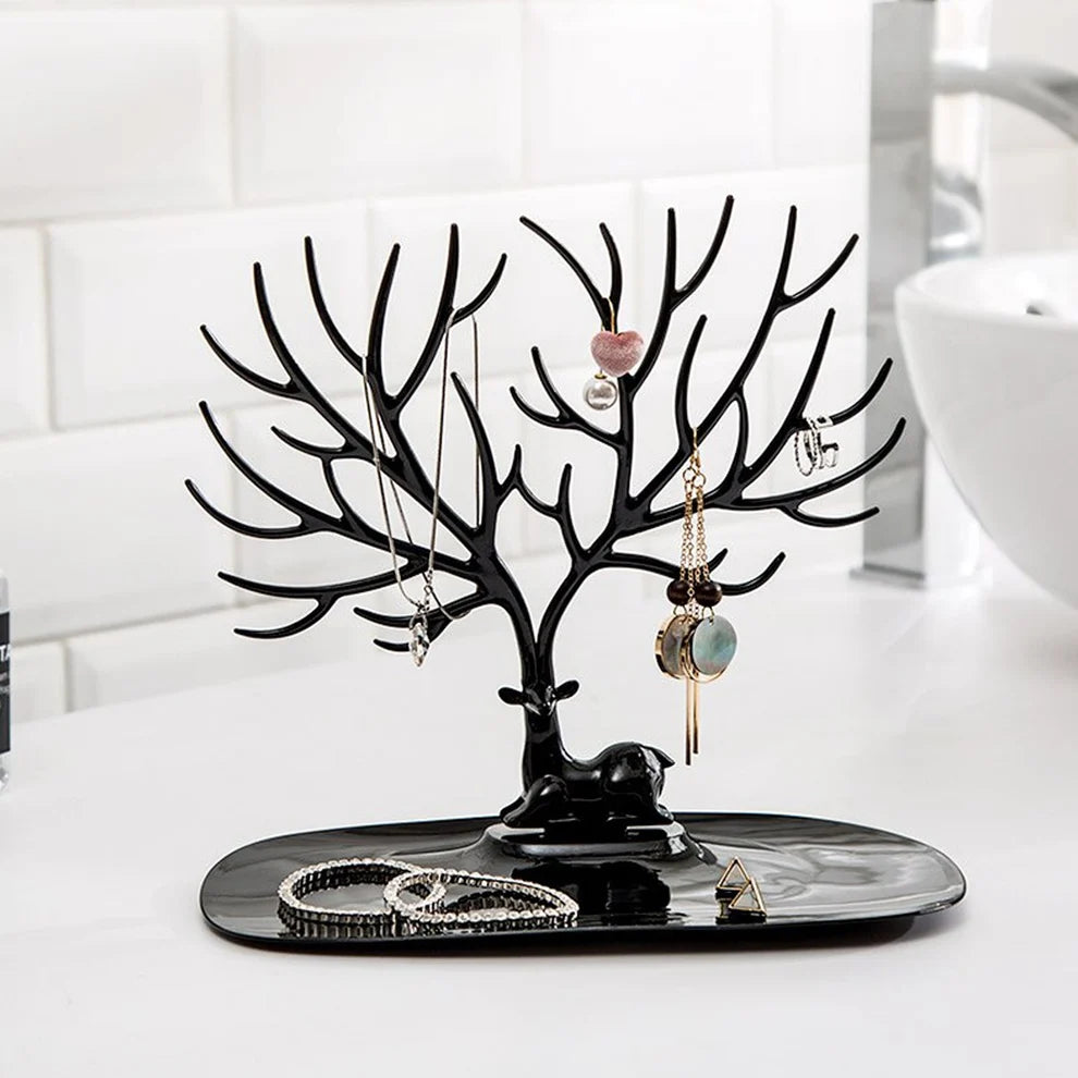 Deer Shaped Jewellery Holder — Elegant Antler Tree Organizer