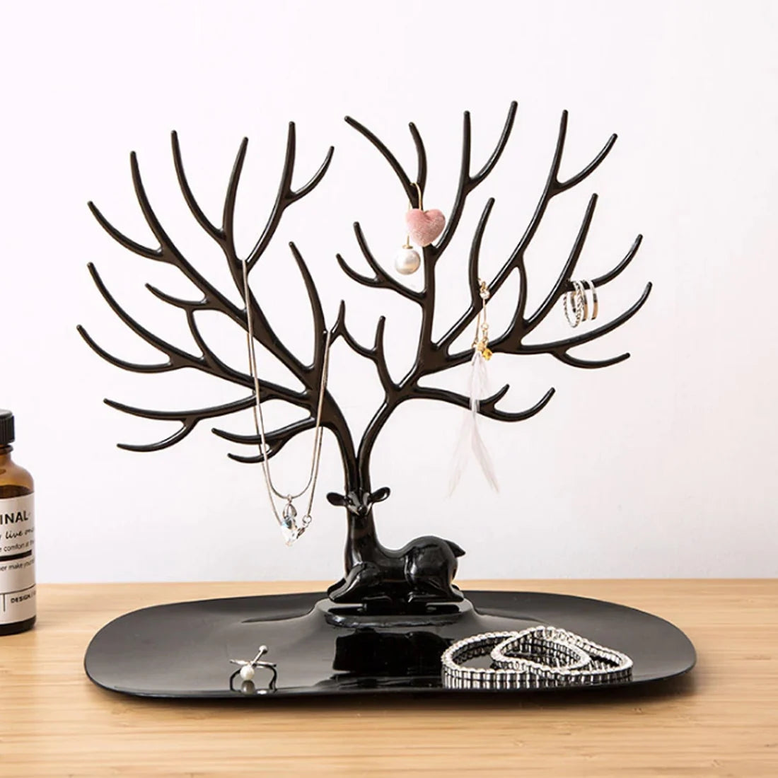Deer Shaped Jewellery Holder — Elegant Antler Tree Organizer