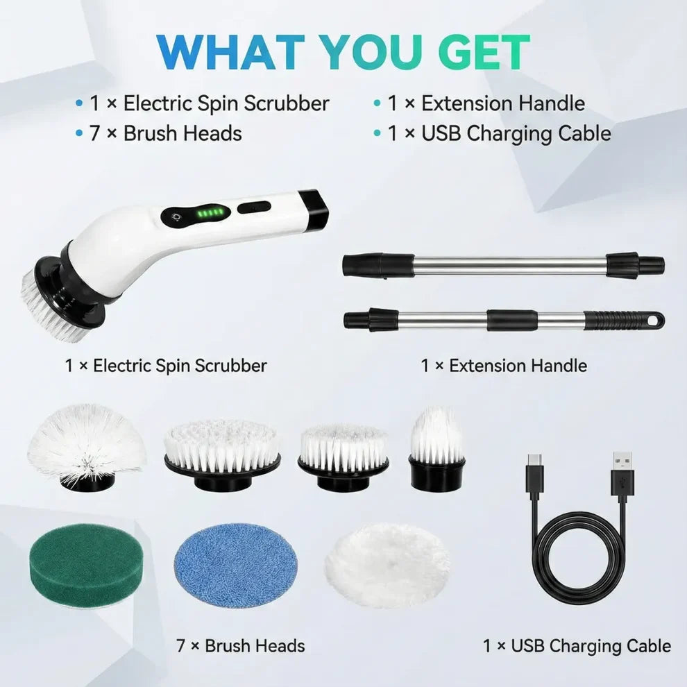 ANRIIO PowerScrub 7-in-1 Electric Spin Scrubber