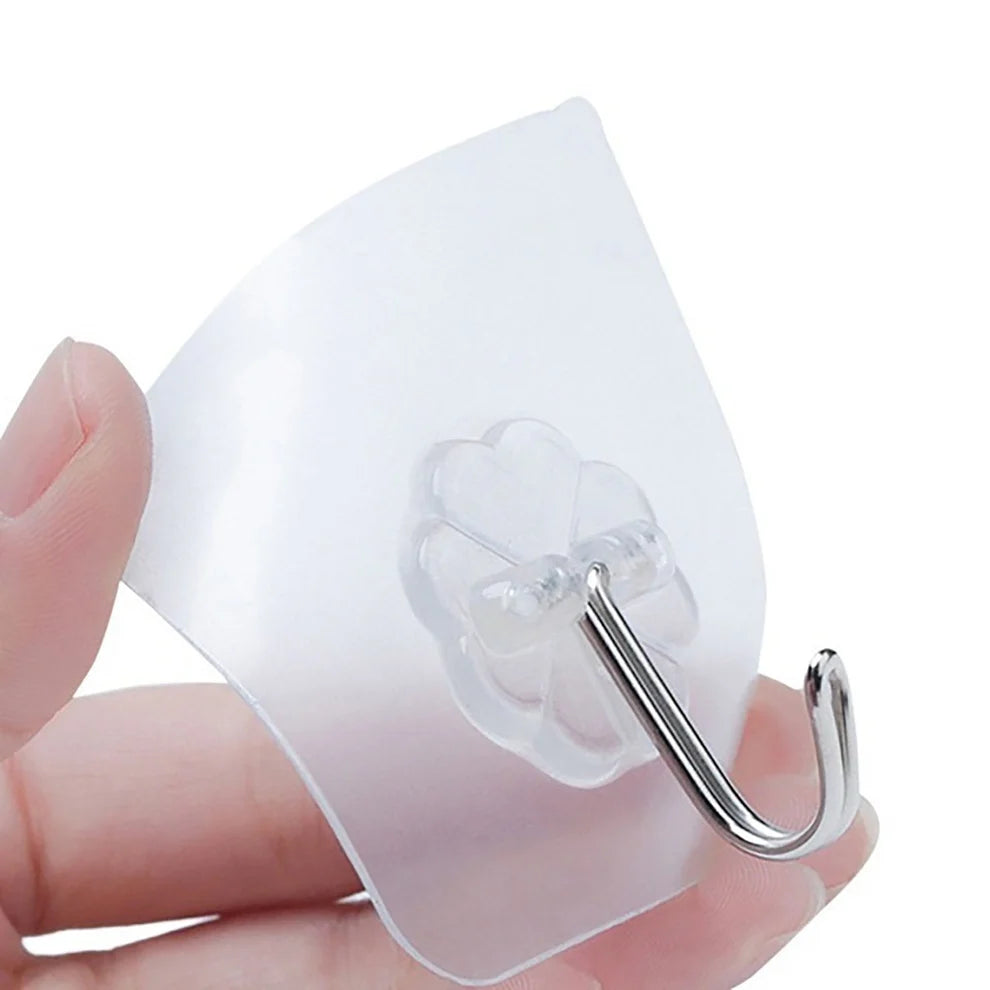ANRIIO Stainless Steel Adhesive Wall Hooks — 10 Pc